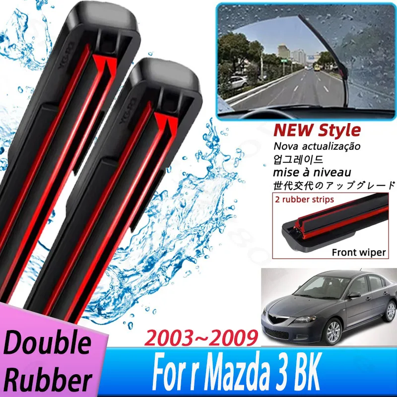 

Windshield Wiper Blades Windscreen Fit For Mazda 3 BK Front Window Wiper Blade 2003 2004 2005 2006 2007 2008 2009