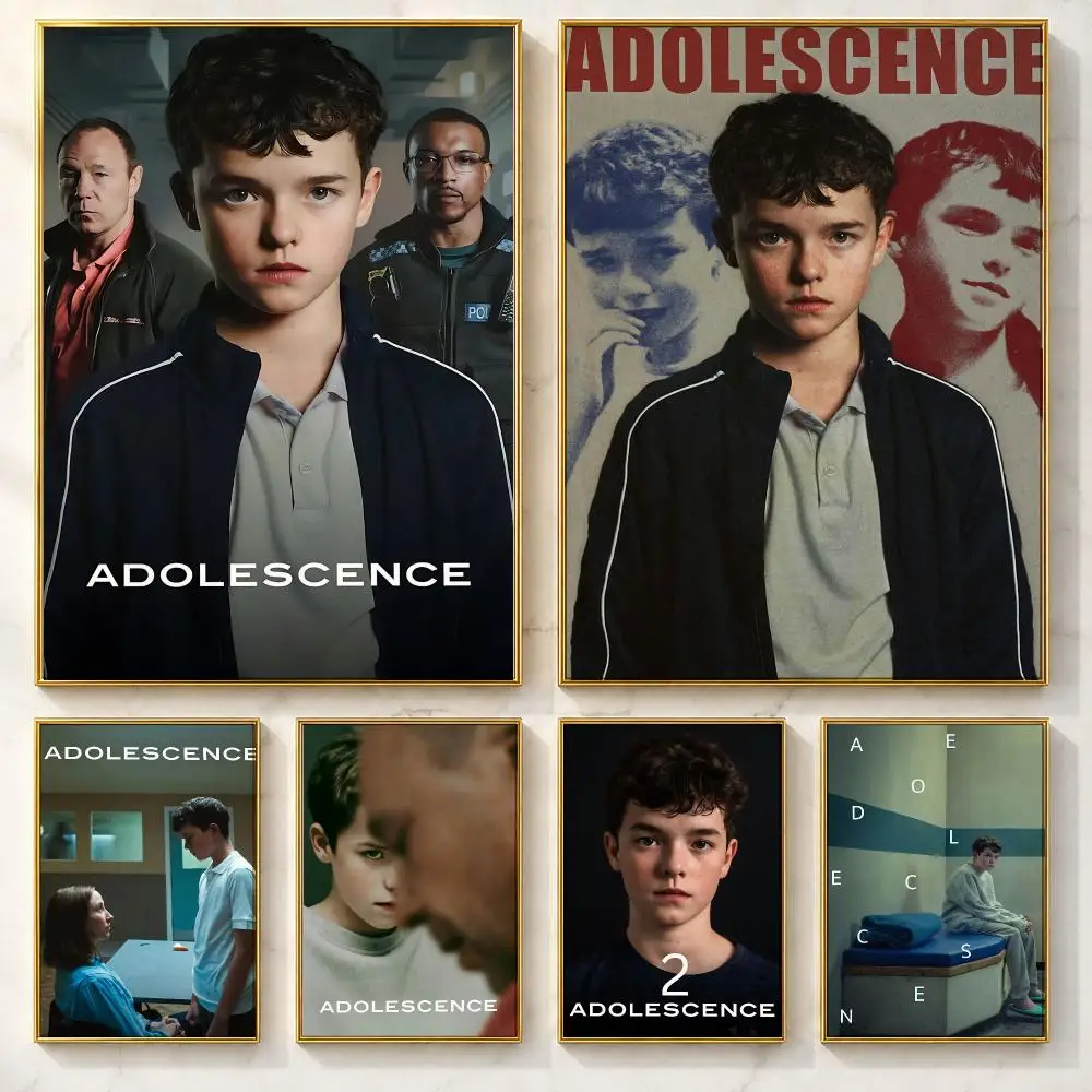 Popular Series A-AdolescenceS Poster Self-adhesive Art Poster Decoracion Painting Wall Art White Kraft Paper Home Decor