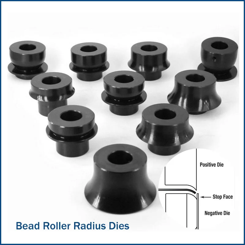 

10pcs Bead Roller Radius Dies to Suit 22mm Shaft Made of 45# Steel