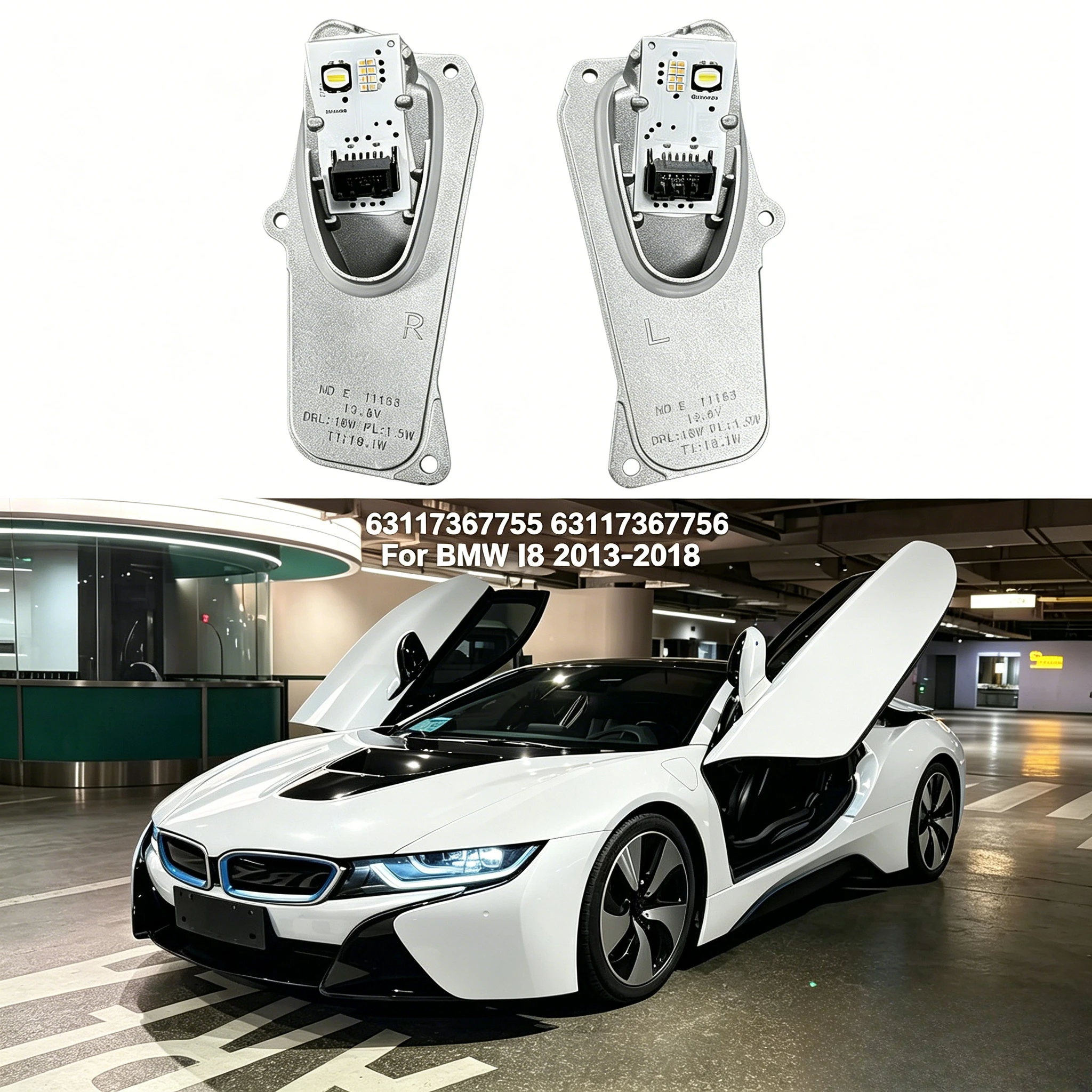 

Angel Eyes DRL LED Turn Signal Light Module 63117367755 63117367756 For BMW I8 2013-2018 Headlight Car Accessories Replacement