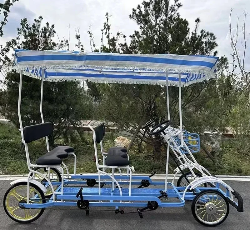Factory Direct Sales Sightseeing Double Adult Bicycle Double Bicycle With Baby Seat Parent-child Bicycle