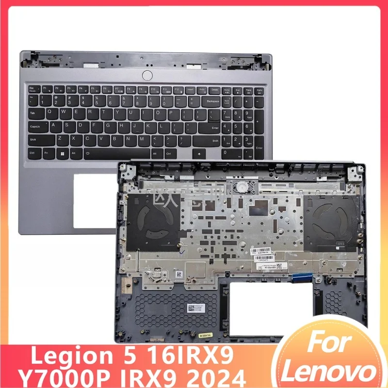 M New for Lenovo Legion 5 16IRX9 / Y7000P IRX9 2024 Laptop Palmrest Upper Cover with Backlight Keyboard Bezel C Shell