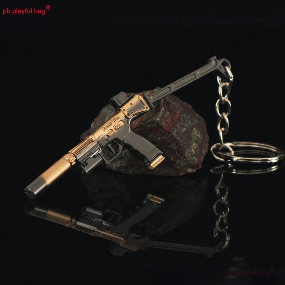 مصغرة USM-AI مسدس نموذج 9 سنتيمتر سبيكة بندقية المفاتيح قلادة تحصيل حلية عمل أرقام الاطفال اللعب هدايا عيد ZG417