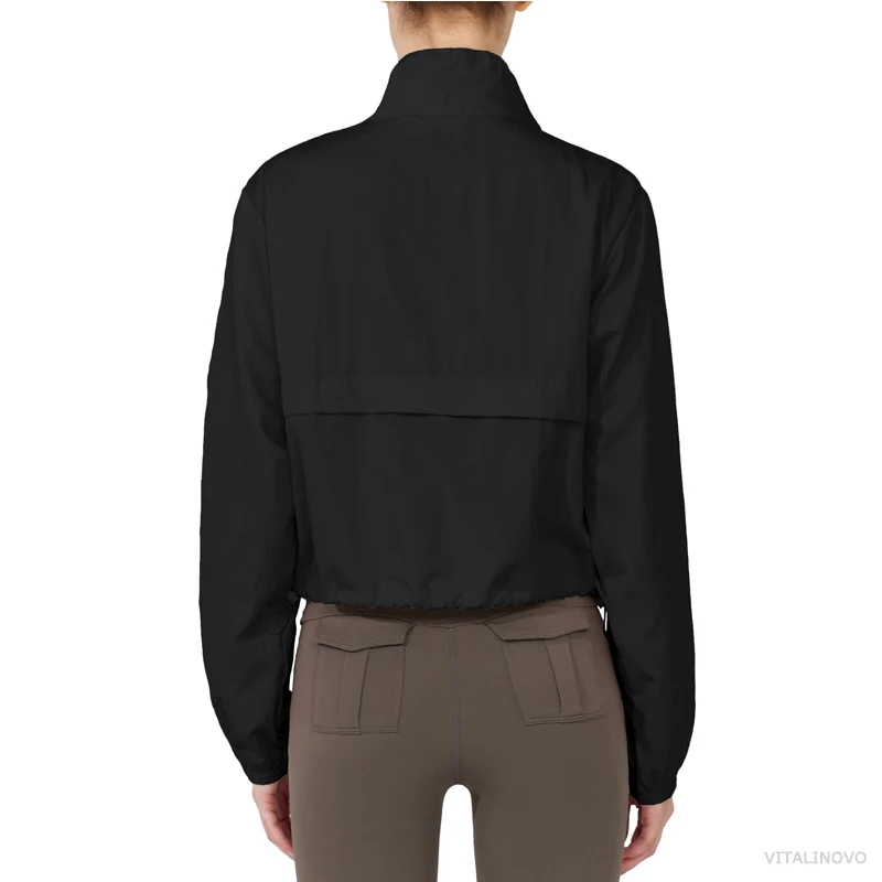 VITALINOVO Damen-Sportjacke, leichter Pullover mit Viertelreißverschluss, für Golf, Wandern, Laufen, Windjacke, UPF50+, wasserdichte Jacke – Detail 6