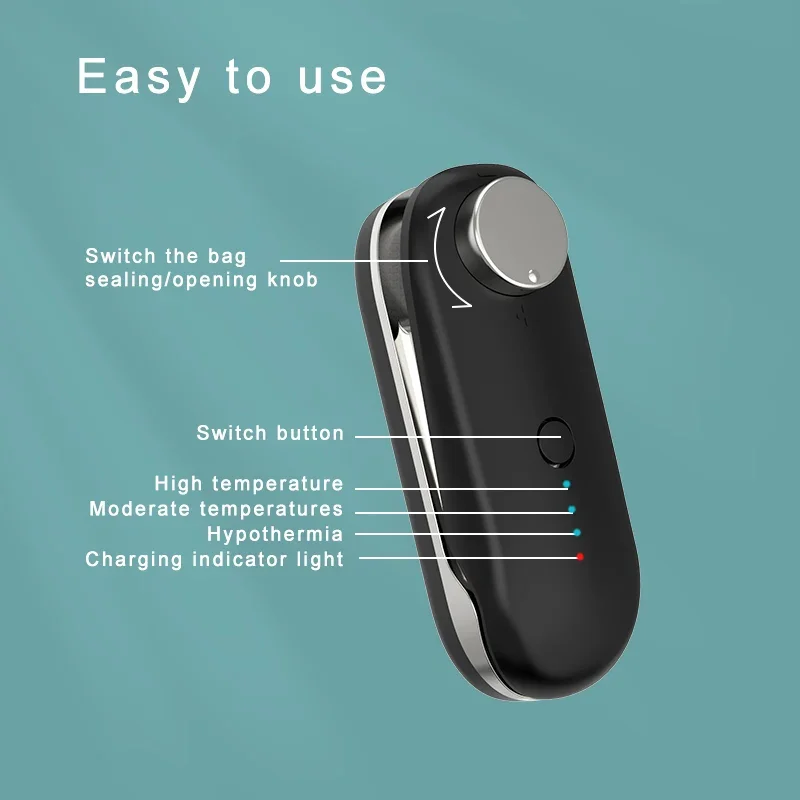 2023 A m a zon Electroplate Design Snack Bag Sealer Recharge Mini Sealing Machine