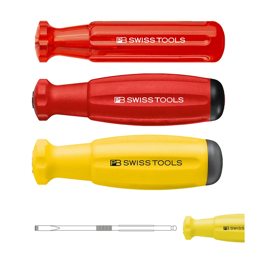 PB SWISS Interchangeable Screwdriver Bit with Magnetic Bit-holder for PB 215 A, 8215 A, DigiTorque and MecaTorque handles