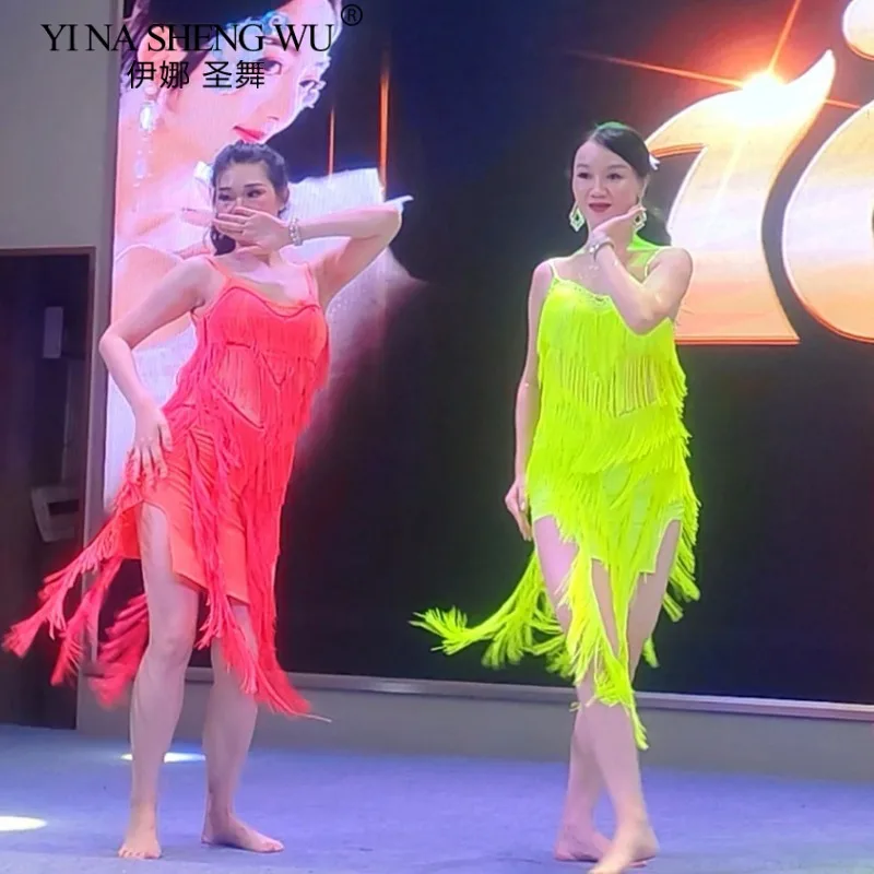 Vrouwen Buikdans Praktijk Uniformen Kwastje Rok Oosterse Danskleding Latin Salsa Prestaties Kostuum Groepsklasse Outfit