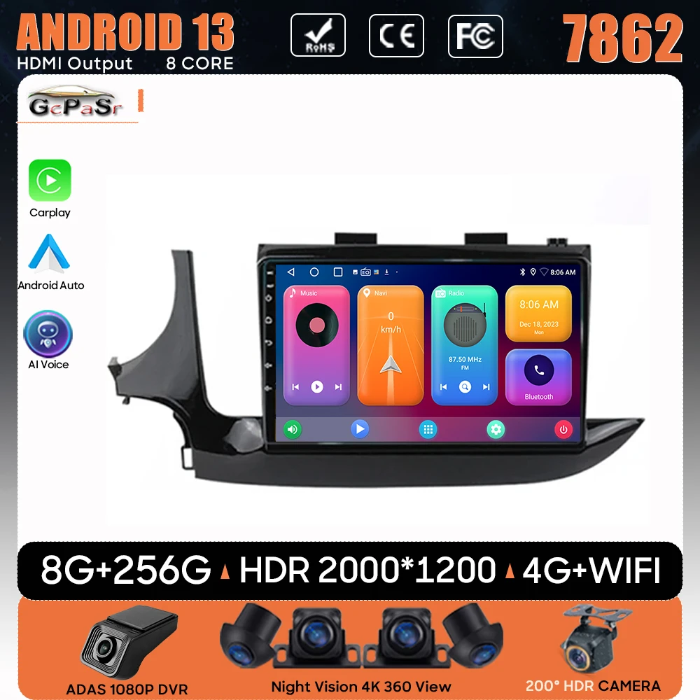 

Android 13 Car Radio For Opel Mokka X Vauxhall Buick Encore 2016 - 2019 Navigation GPS Stereo Carplay Android Auto Touch Screen