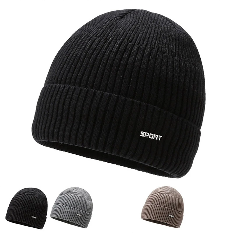 Autumn Winter Beanies Hat for Woman Men Knitted Cap Stick Unisex Girls Female Toque Solid Warmer Bonnet Ladies Skullcap