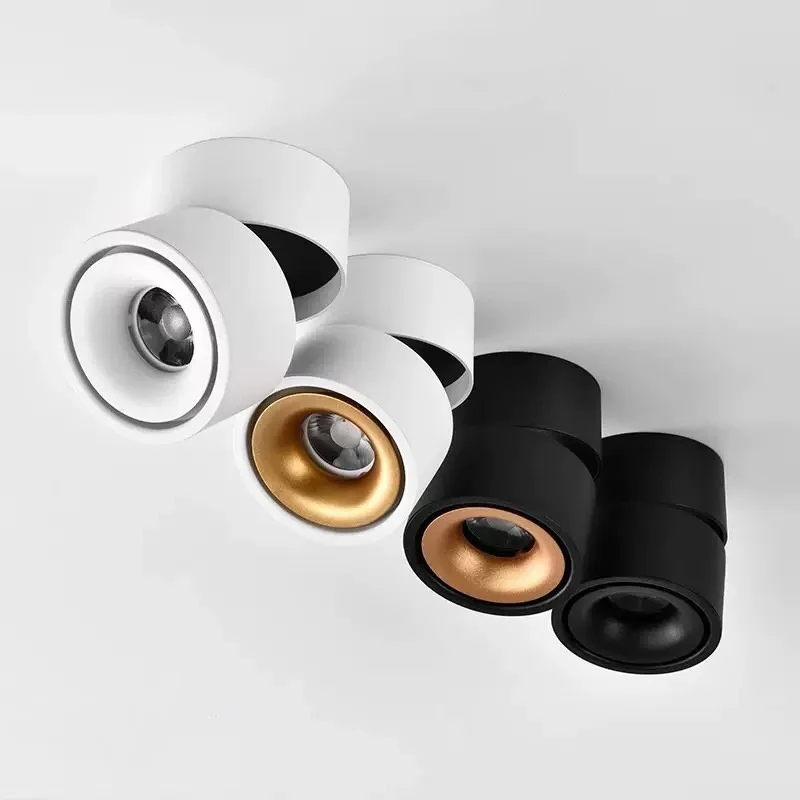 

Folding Rotating modern surface mounted downlight LED ceiling light Dimmable Spotlight indoor lighting 360° adjustment direction