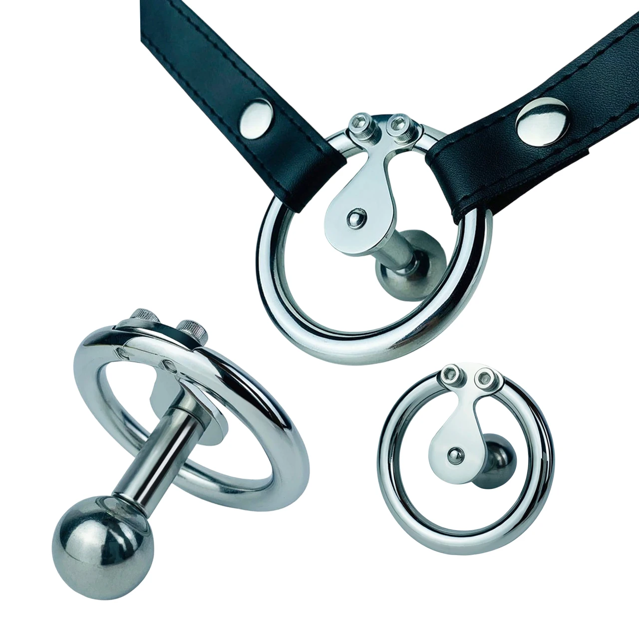 FRRK Wearable Flat Male Chastity Cage Device Steel Ball Bar Urethral Screw Lock Cock Chatity Belt  Virginity For Sissy Men