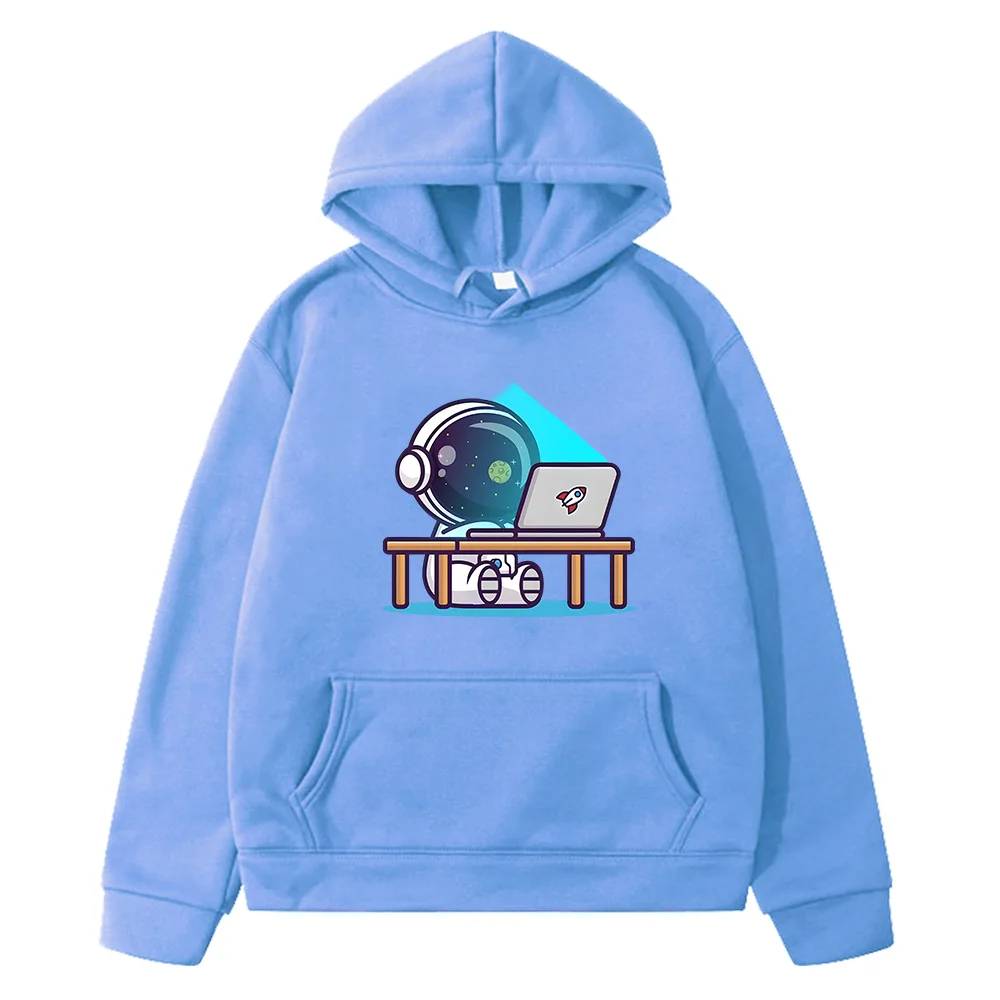 Astronaut Kids Hoodies Print Sweatshirt Boys Clothes Autumn/Winter Long Sleeve Toddler Tops Girl Cartoon Kawaii Graphic Sudadera