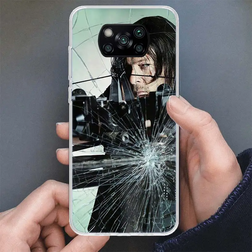 The Walking Dead Daryl Dixon Phone Case For Xiaomi Poco X3 Nfc X5 X6 Pro F6 F5 F4 M5S X4 GT M4 M3 F3 F2 F1 Soft Cover Silicone S