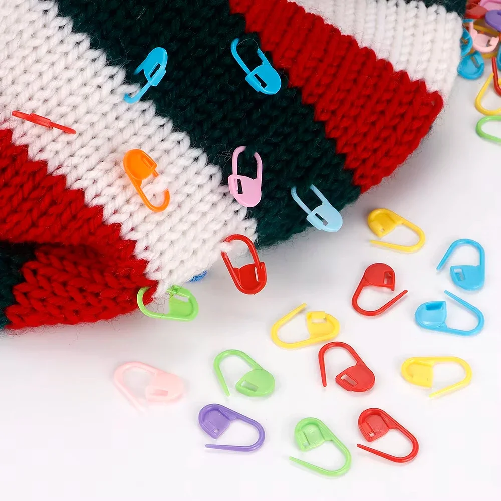 50/200/500 Pcs Mix Color Stitch Needle Clip Knitting Stitch Counter Crochet Locking Stitch Markers Knitting Crochet Markers