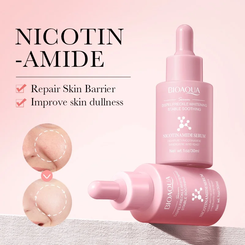 مصل النياسيناميد BIOAQUA لتقليل البقع الداكنة وتبييض وترطيبها وتفتيح لون البشرة 30 مل