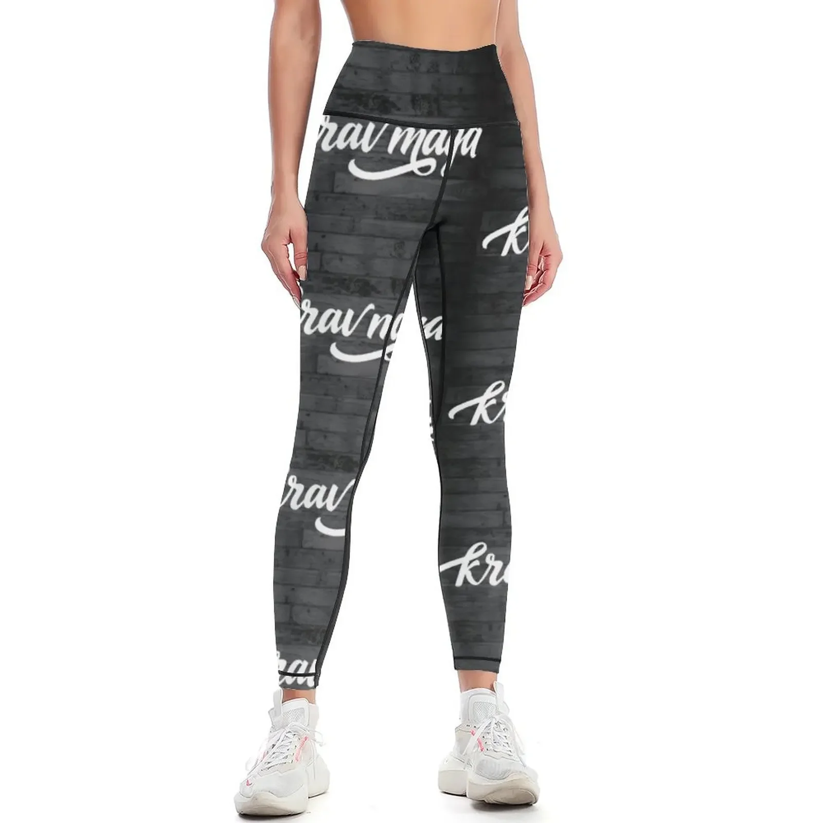 

Krav Maga Script Leggings push up fitness harem pants gym top gym's sportswear Womens Leggings