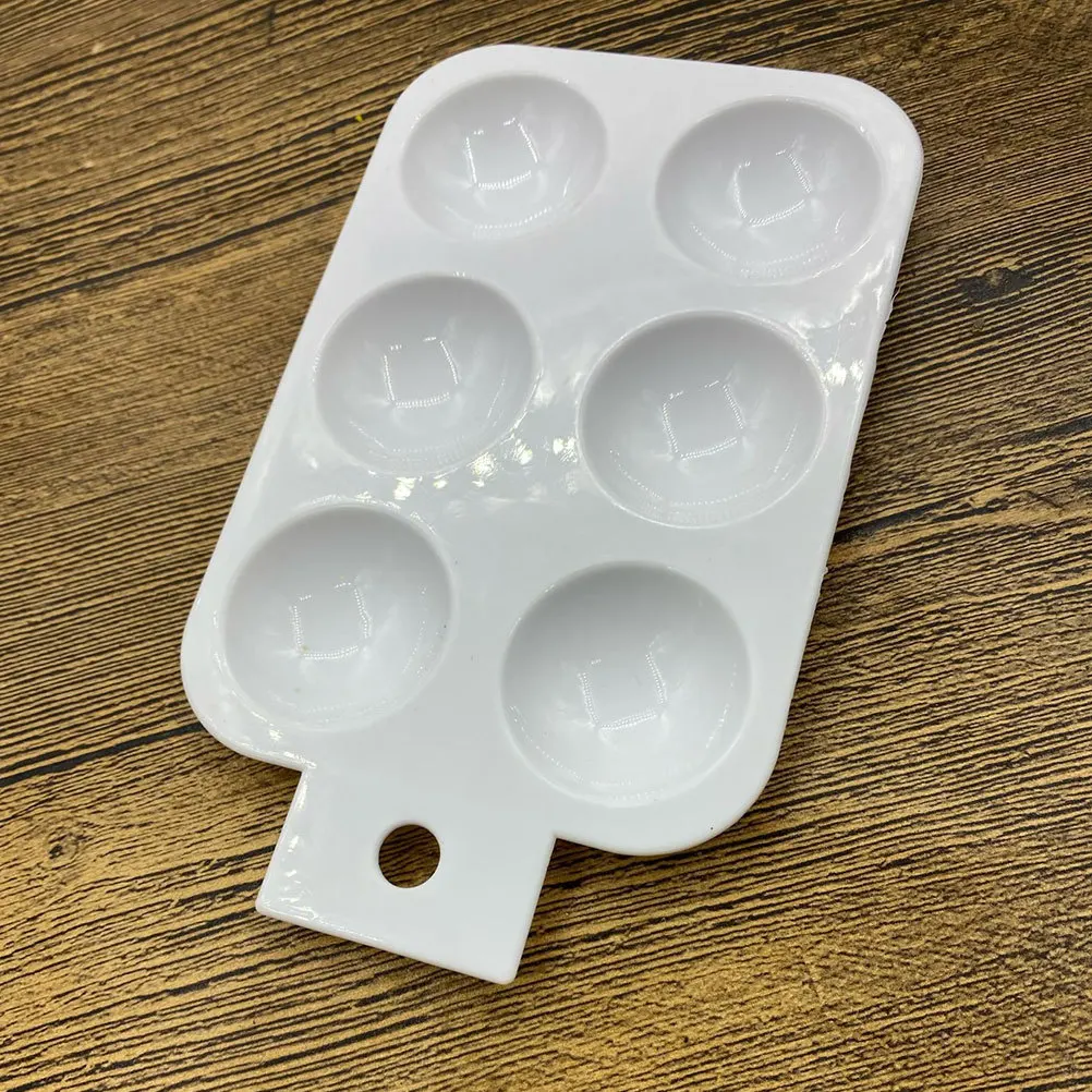 

6Pcs Plastic Watercolor Palette Multipurpose Small Paint Tray for Acrylic Oil Gouache Painting Craft Mixing Pigment Container