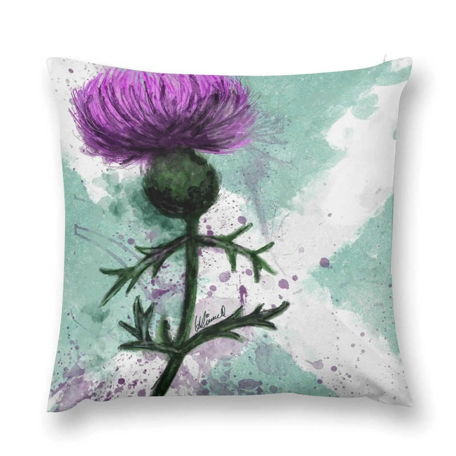 Scottish Thistle. Throw Pillow Rectangular Cushion Cover Decorative pillowcase luxury decor pillow