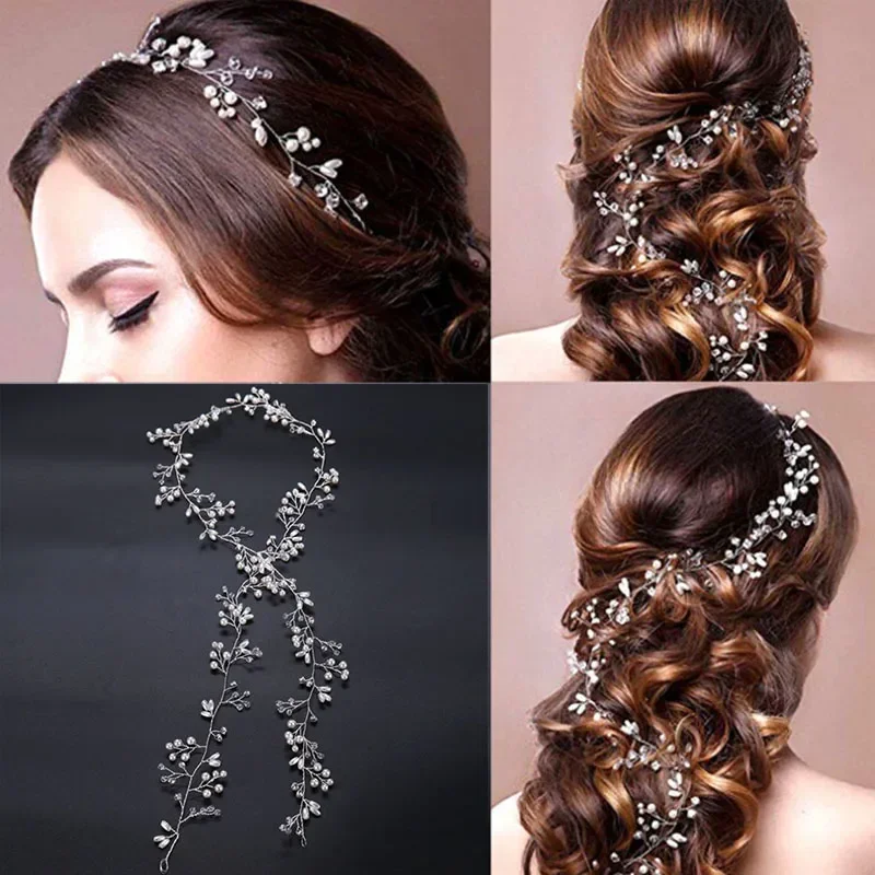 Silver Color Pearl Rhinestone Wedding Hair Combs Hair Accessories for Women Accessories Hair Ornaments Jewelry Bridal Headpiece