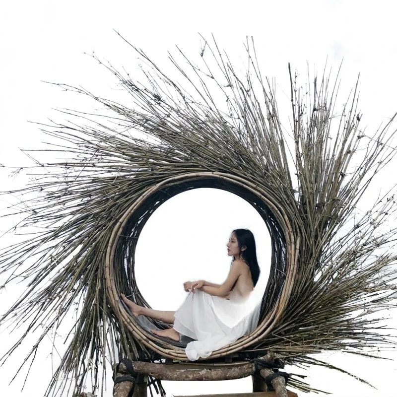 

Outdoor Nest Bali Internet celebrities swing scenic wedding dress