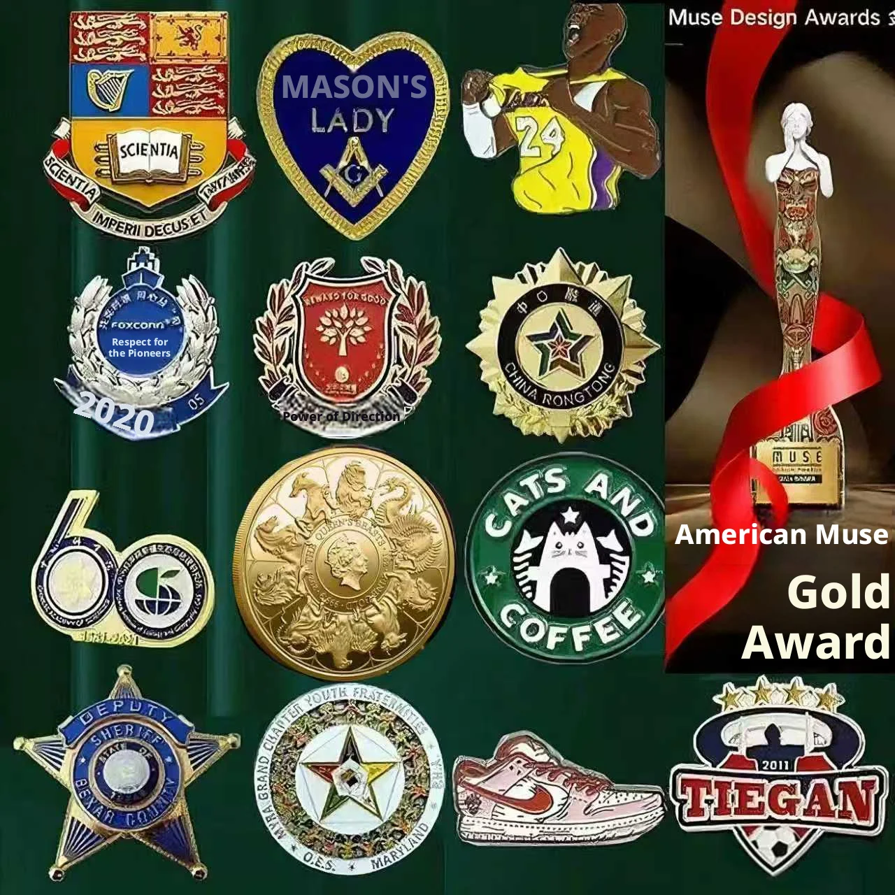 Customized Metal Badges, Name Tags, Pins, Graduation Commemorative Badges, Logos, Class Badges, Company Badges
