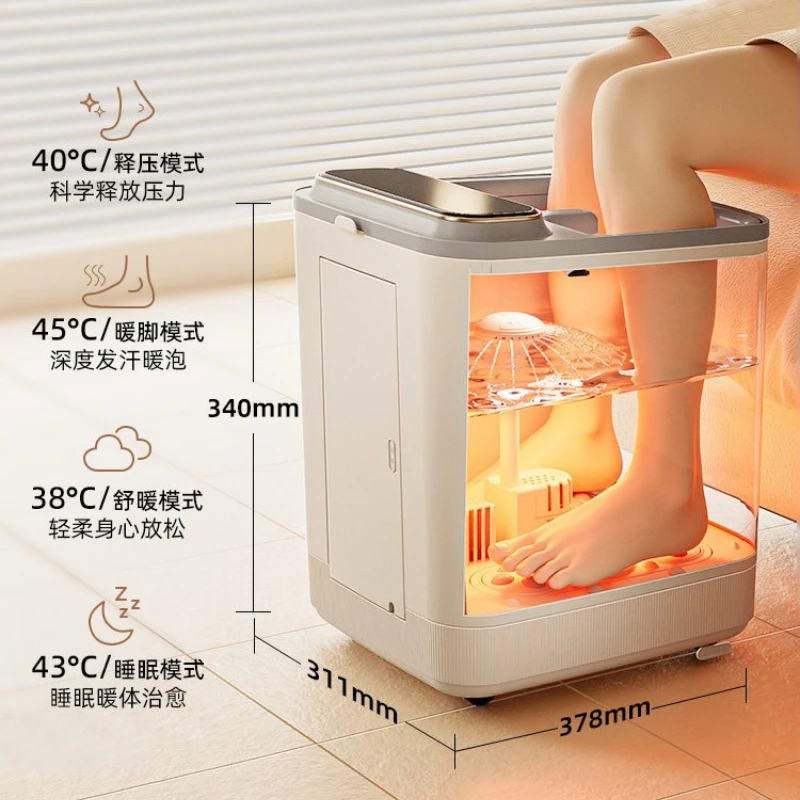 Fully Automatic Electric Massage Foot Bath Bucket Constant Temperature Heating Deep Foot Spa Tub for Home - view 2