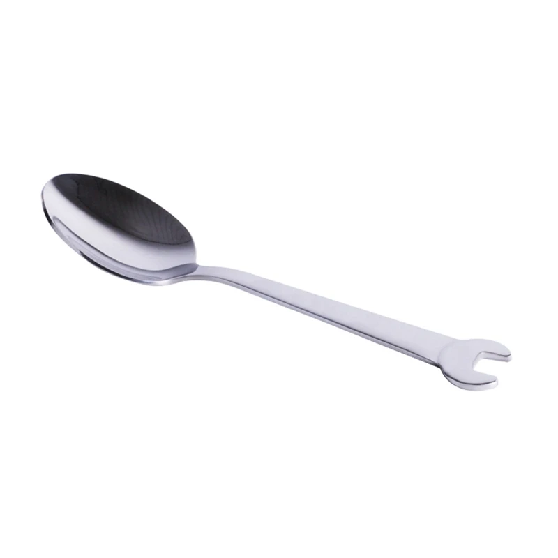 1PCS Wrench Shape Tableware Fork Spoon Gift Fruit Dessrt Salad Forks Home Kitchen Stainless Steel Cutlery