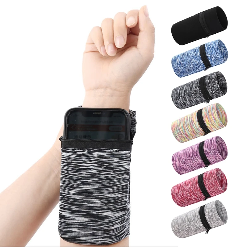 Unisex Wristband Wrist Wallet Pouch With Zipper For Fitness Sports Mini Running Gym Cycling Coin Purse Bags