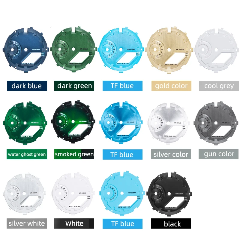 For Casio G-SHOCK GA-2100 GA-2110 The 3rd 4th Watch Case Parts Waffle Dial GA2100 GA2110 Inner Shadow Circle Bezel Accessories