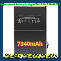 Replacement Battery for Apple IPad 6 Air 2 IPad6 Air2 A1547 A1566 A1567 7340mAh