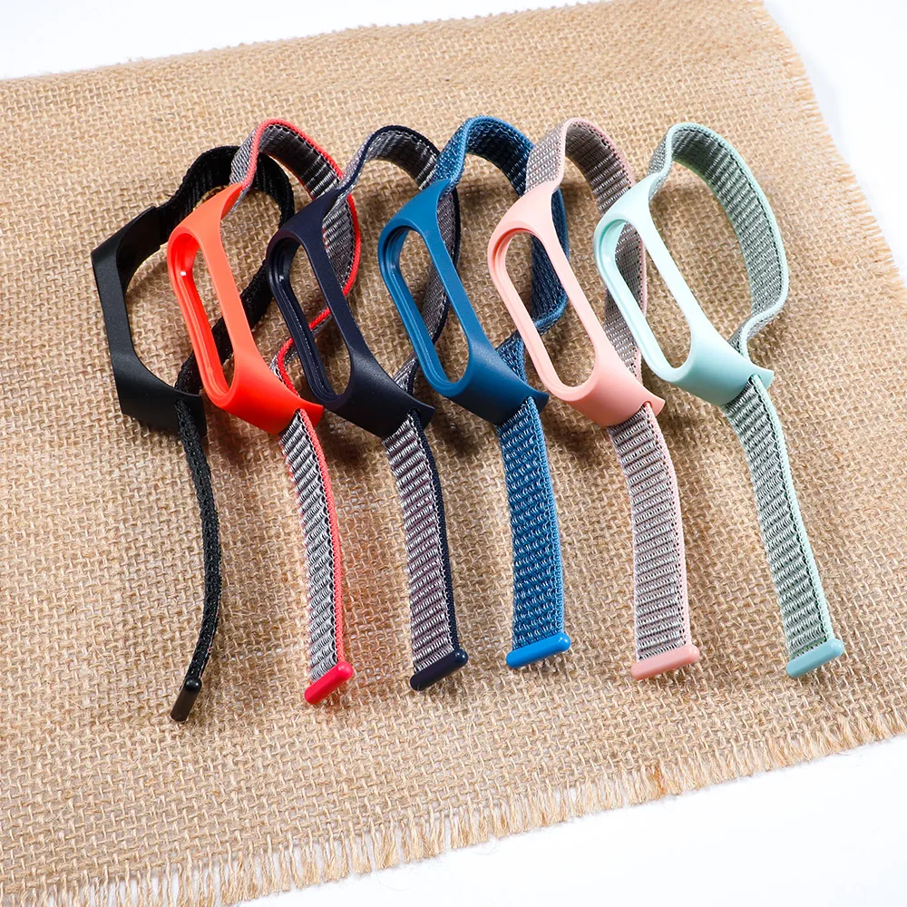 Bucle de nailon para Xiaomi Mi Band 7-7 nfc Smartwatch pulsera deportiva Miband7 Correa pulsera de repuesto banda inteligente 7 6 5 4 3 Correa