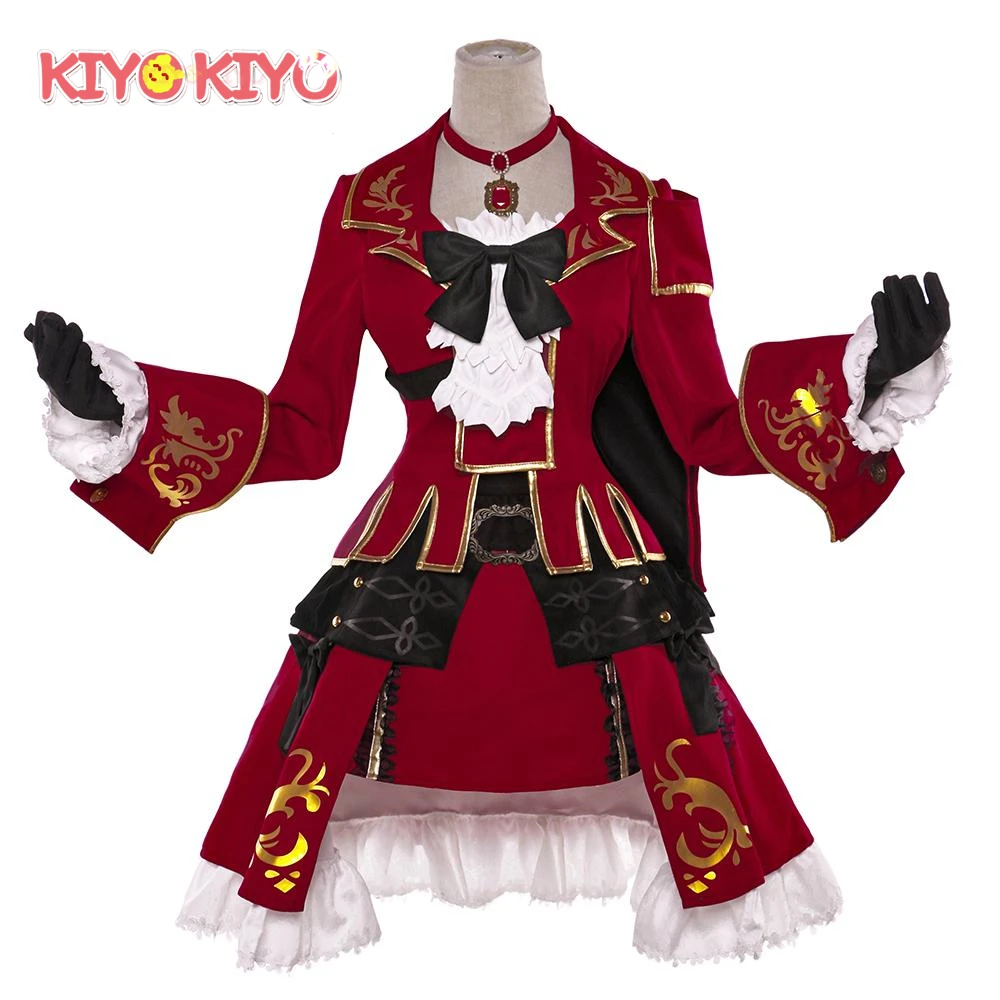 KIYO KIYO Final Fantasy XIV FF14 Shadowbringers Red Mage Cosplay Costume Anime Red Mage School Uniform Dress Halloween Costume