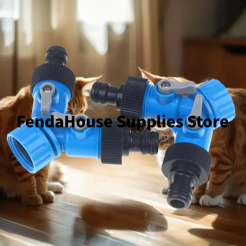 3/4'' Female Thread Shunt Valve Y-Shaped Connector Faucet Water Splitter Irrigation Hose Adapter For Garden Irrigation System