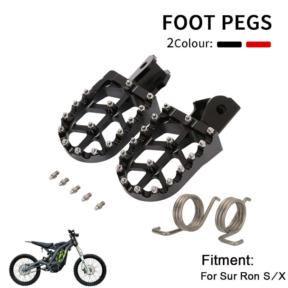 

For Surron Lightbee X S Motorcycle CNC Footpegs Foot Pegs Rests Pedals For Honda CRF150F CRF230F 03-19 XR150L 15-24 XR125L 10-15