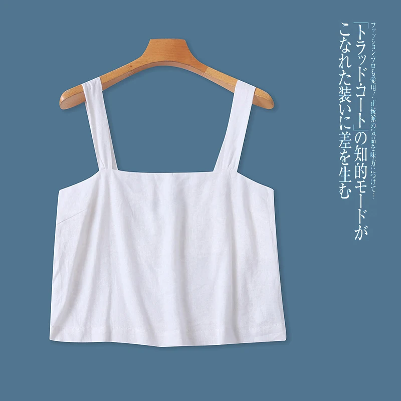

Sexy Faionable Cotton Linen Women's Tank Top Strap Vest Summer New Sle Versatile Cool Autumn Brand Korean Casual Sle