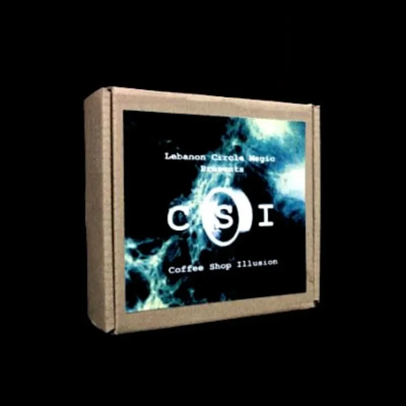 CSI Coffee Shop Illusion - Ring Vanishes in Cup Magic Trick Padlock Chain Fully Examable Self-Working Close Up Gimmick Props