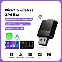 Dongle CarPlay inalámbrico 2 en 1, adaptador inalámbrico CarPlay y Android para coche, Mini caja, sistemas inteligentes para coche con CarPlay con cable
