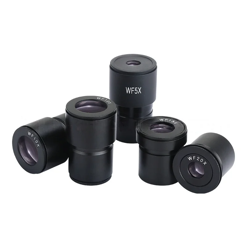 5X 10X 15X 20X Wide-Angle Stereo Microscope Eyepiece Metal Body 30mm/30.5mm Optical Glass Lens with Eyecup
