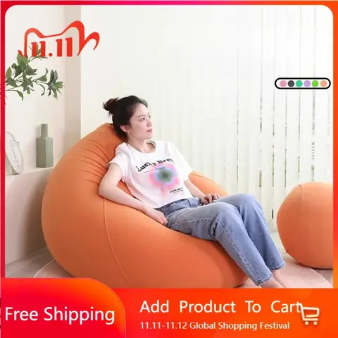 침실 현대 스타일 콩 가방 소파 클래식 디자이너 메모리 폼 콩 가방 소파 거실 개별 Muebles 홈 가구