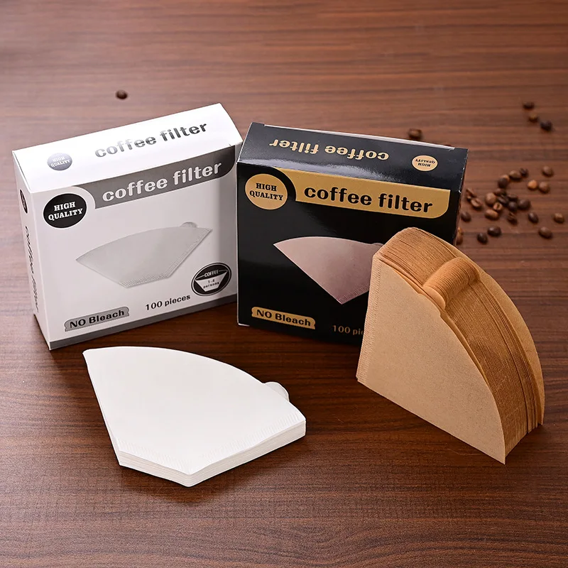 

V and U shape coffee filter paper with color box