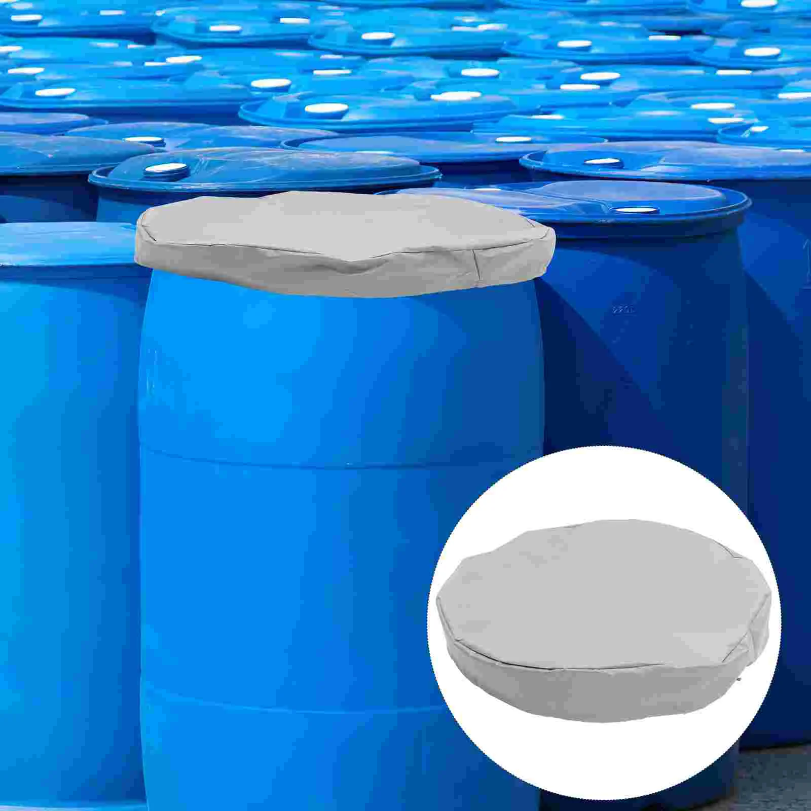 

Waterproof Oxford Cloth Sealed Top Cover for 65x10cm Gray Rain Drawstring Outdoor Bucket Protector Anti Dust Chemical