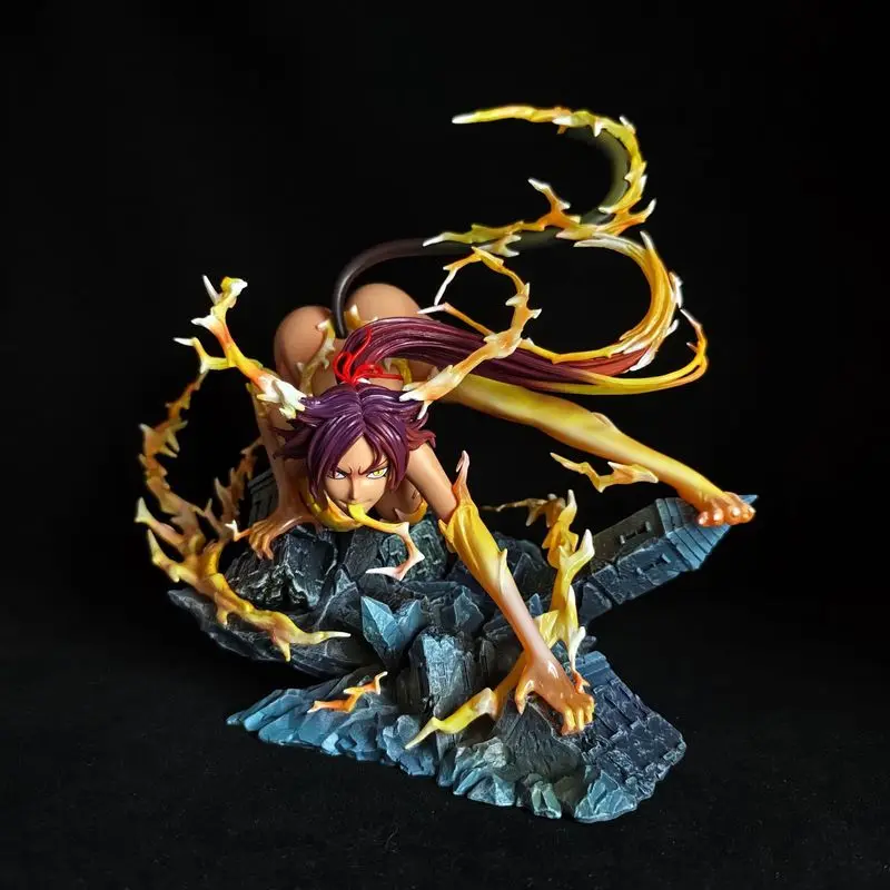 23cm Gk Bleach Shihouin Yoruichi Model Manga Anime Figurine Shihouin Yoruichi Action Figure Toys Statue Doll Ornament Peripheral view 2