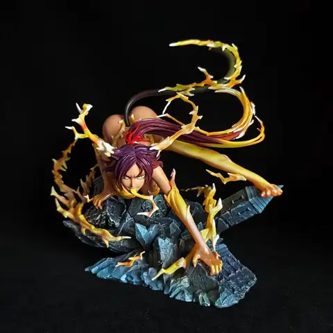 Anime Bleach Shihouin Yoruichi Model Manga Figurine Shihouin Yoruichi Action Figure Toys 23cm Gk Statue Doll Ornament Peripheral