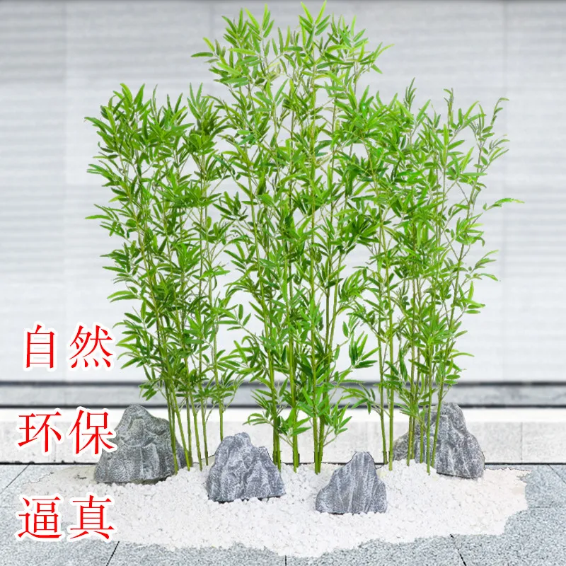 

Simulated fine water bamboo indoor and outdoor decoration partition living room screen outdoor balcony decoration fake