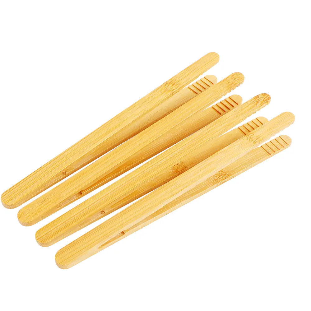 Bamboo Teaware Tea Clips Wood Toast Tong Wooden Toaster Bagel Bacon Tweezers Sugar Ice Tea Tongs 18CM