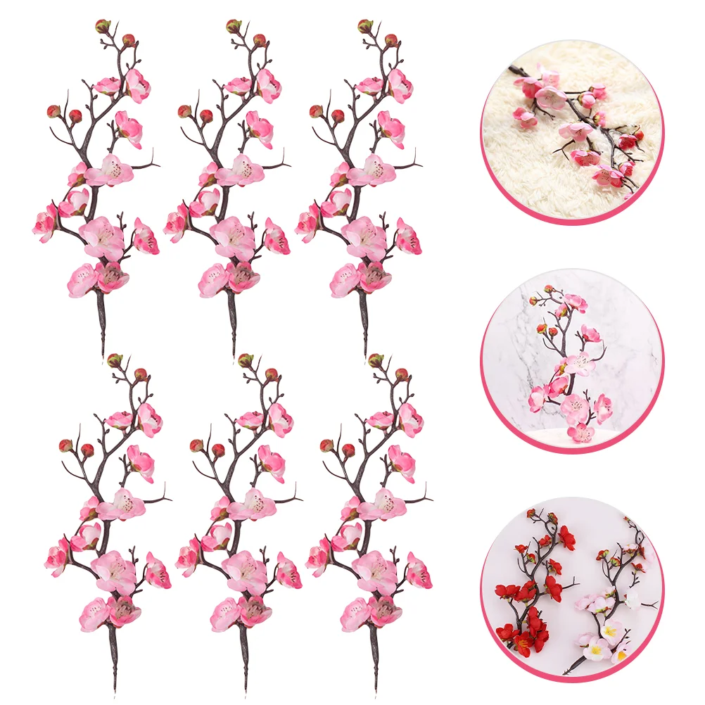 

Plum Blossom Cake Pick naments Set of 12 pcs Elegant Dessert Toppers for Birthday Wedding Holiday Garden Party
