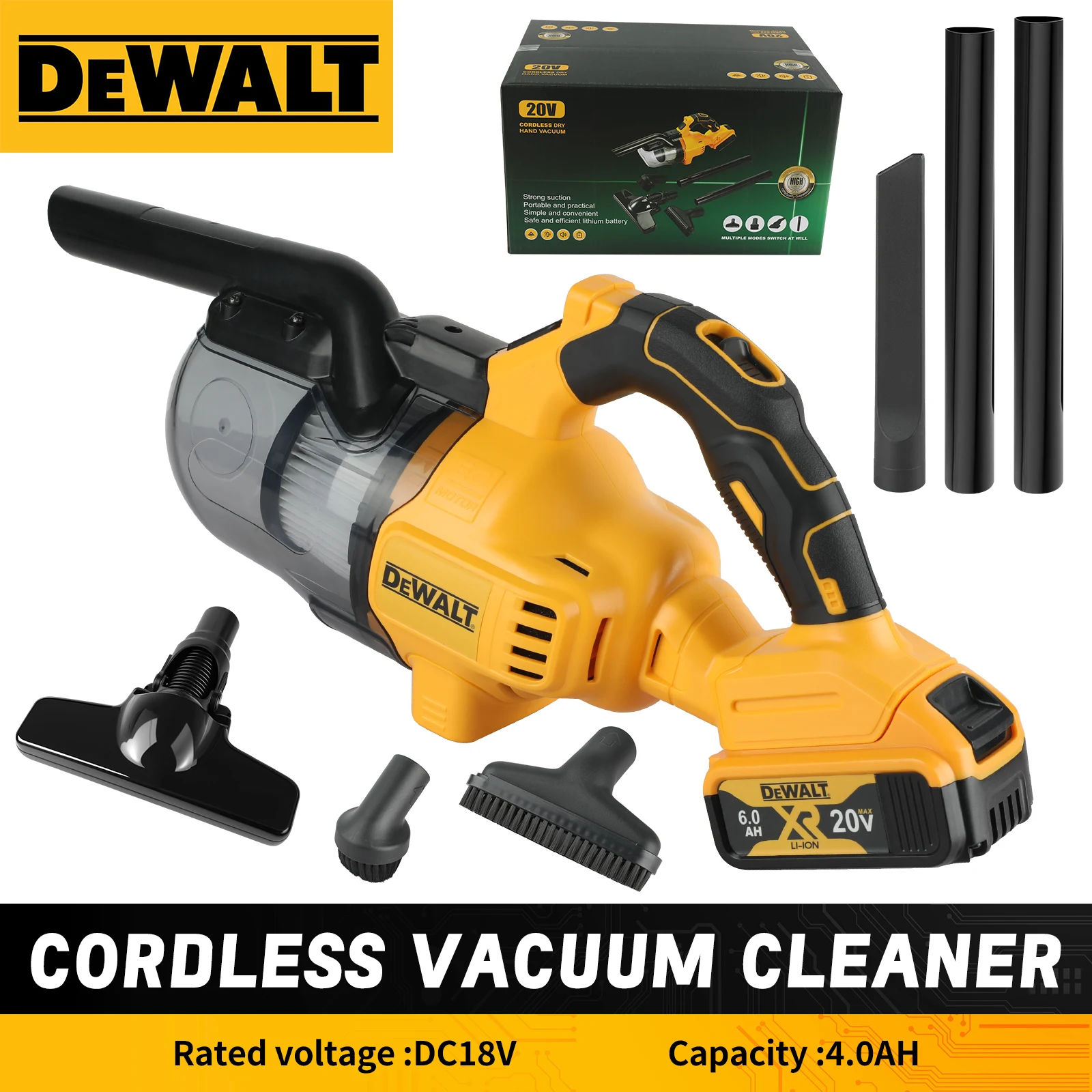 

Dewalt Cordless Electric Vacuum Cleane Brushless Dust 20V Battery Vacuum Cleaner Portable Household Handheld Electric Hair Drye
