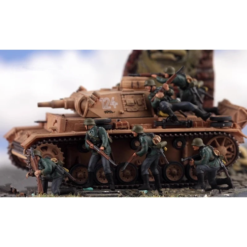 

Масштабная модель 1:72, смоляная бронированная обложка Evasive, 8 солдат, экшн-фигурки, игрушки, аксессуары для сцены, дисплей, коллекция кукол, подарки