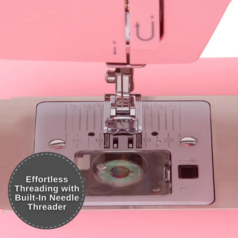 Machine à coudre rose robuste 4411 avec accessoires |   Haute vitesse, 69 options de points, moteur solide, cadre métallique, lumière LED