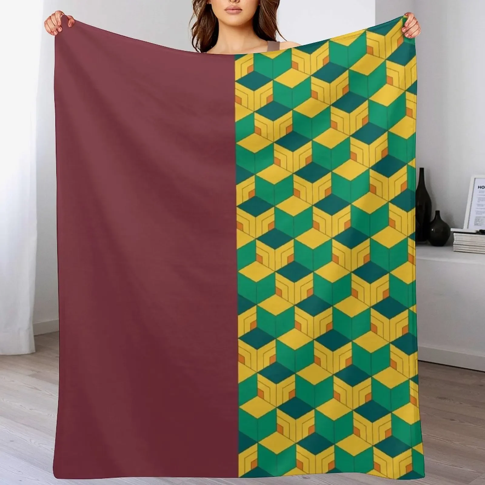 

TOMIOKA GIYU PATTERN Throw Blanket Ultra Plush Cozy Blanket for Napping Sleeping
